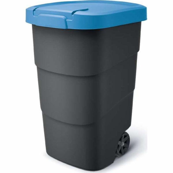 Popelnice Prosperplast Wheeler 110 l antracit s modrým víkem