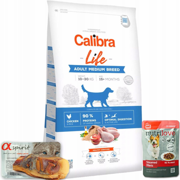 CALIBRA Life Adult Medium breed Chicken - suché krmivo pr...