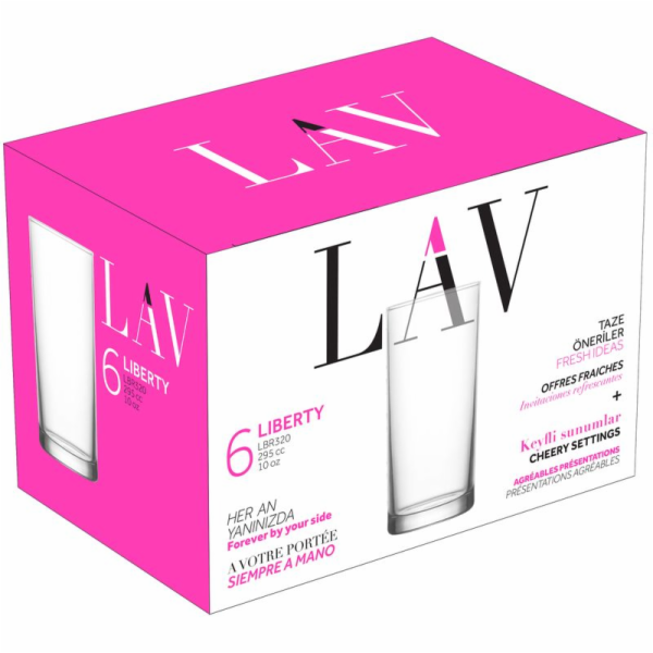 Sklenice LAV LIBERTY LBR320F, 290 ml, 6 ks.