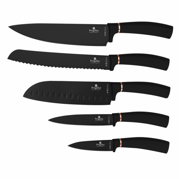 Sada nožů s magnetickým držákem 6 ks Black Rose Collectio...