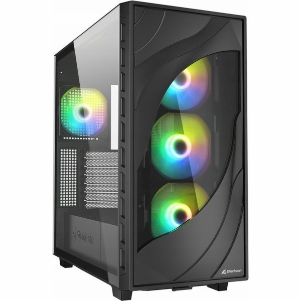 Sharkoon Rebel C80G RGB (černá, tvrzené sklo)