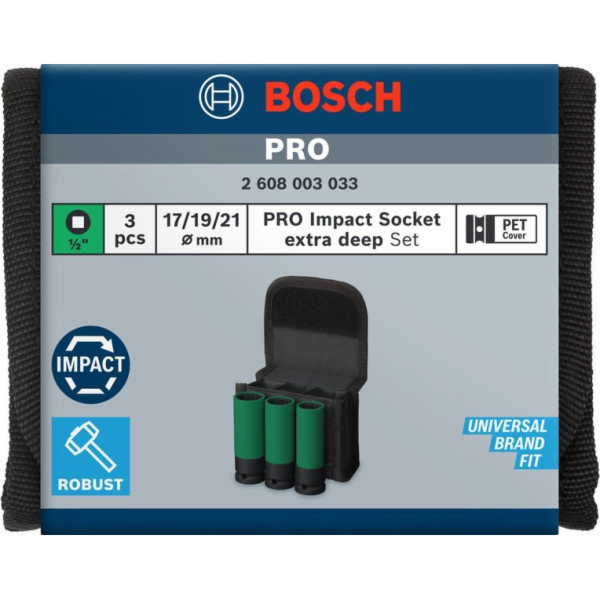 Bosch Powertools Sada rázových nástrčných klíčů PRO 1/2",...
