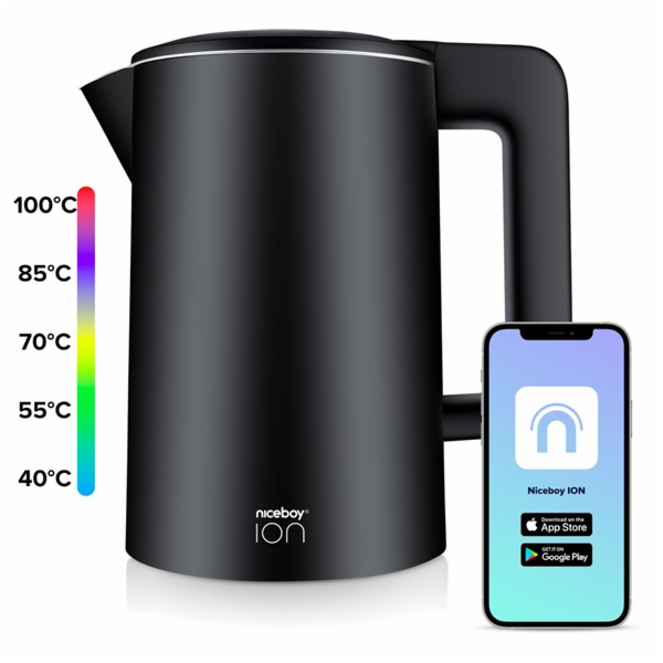 Rychlovarná konvice Niceboy ION SmartKettle 1,7 l, černá