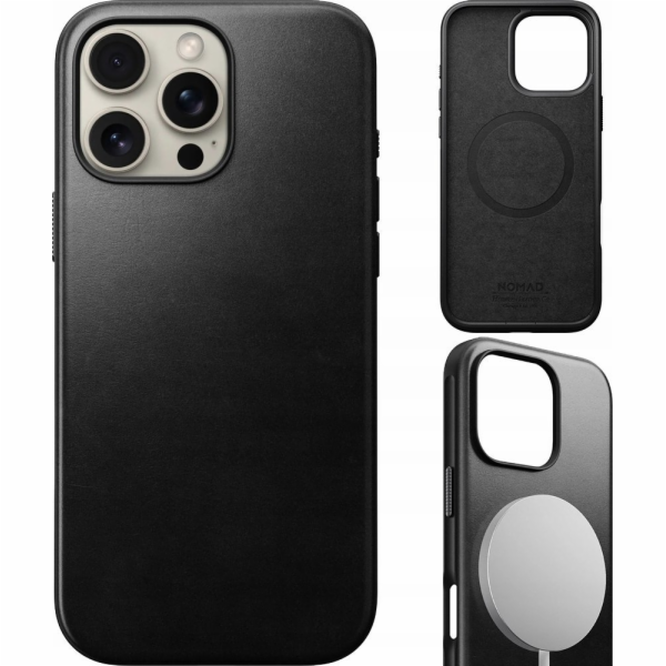 Kožené pouzdro Nomad Nomad Modern, černé - iPhone 16