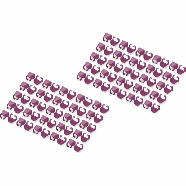 Digitus DIGITUS Farbclips für Patchkabel 100Stk. purpurová