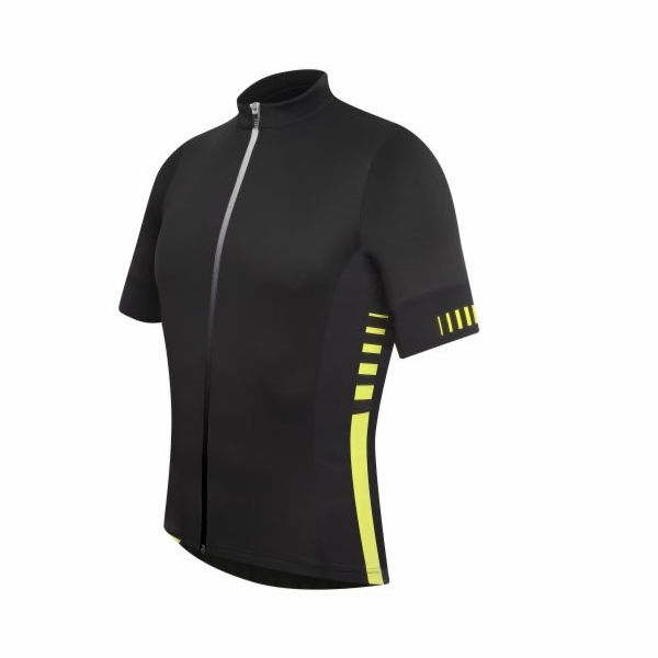 Cyklistický dres RH+ Infinity Jersey FZ černo-žlutý velik...