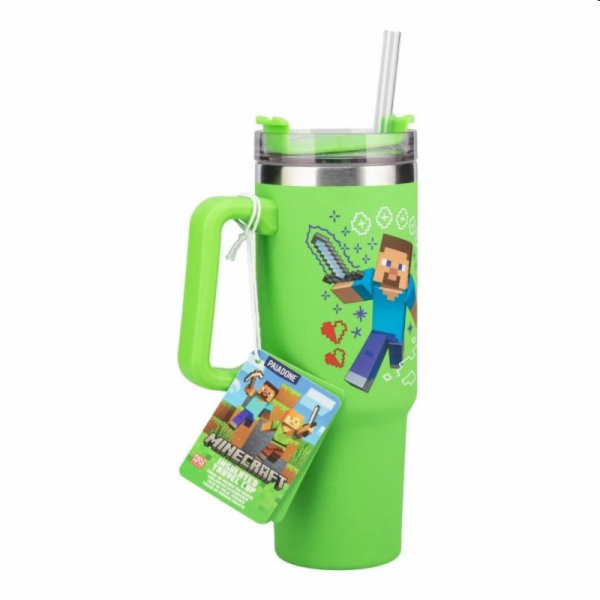 Paladone Minecraft hrnek s brčkem - Steve (900 ml)