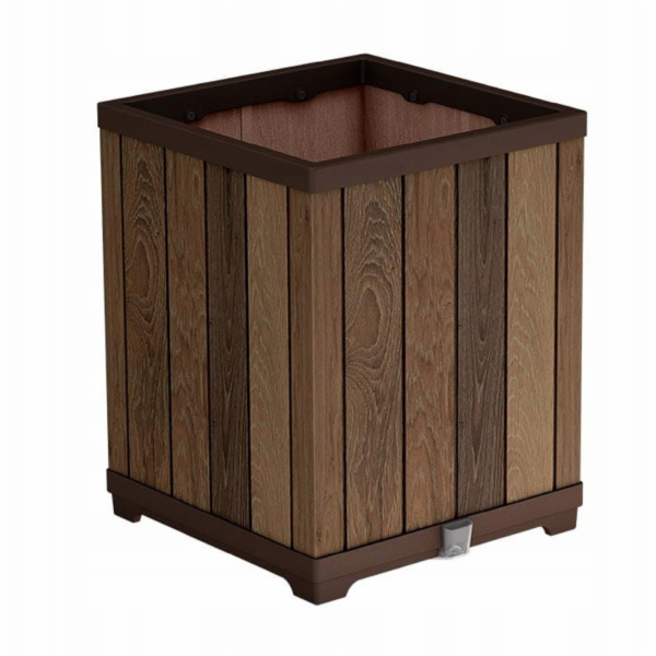 Květináč Keter Deco Square Tall walnut