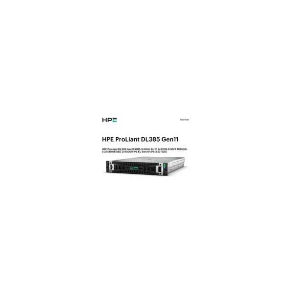 HPE PL DL385g11 AMD EPYC 9015 (3.6/8C) 2x32G (P64985) 2x4...