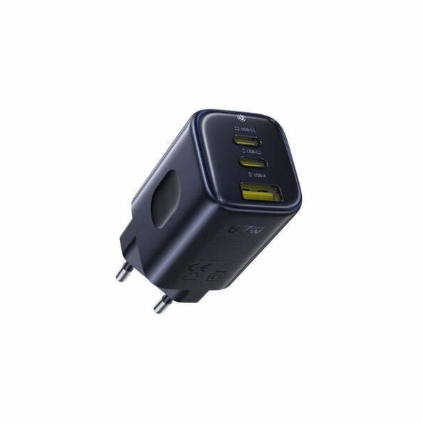 Baseus PicoGo AE11 Fast Charger  2C+U 67W EU Cosmic, Black
