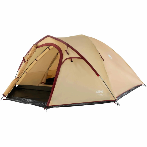Coleman Darwin 4 Plus Summer (béžová/tmavě červená)