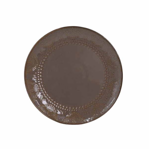 DOMOLETTI Talíř Brown arabic, O 26,6 cm, hnědý
