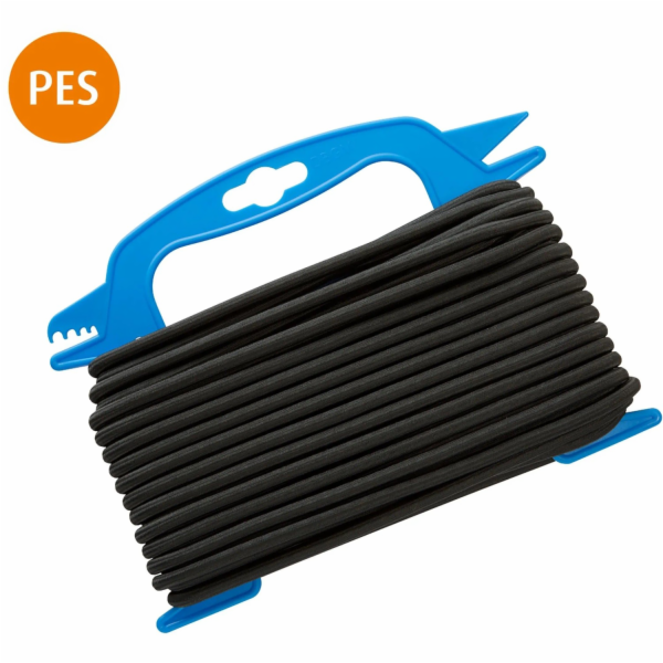 Pletené gumové lano Conacord, průměr 4 mm x 20 m, černé