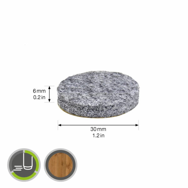 Sada plstěných podložek Wagner EH1230 O 30 mm x 6 mm šedá...