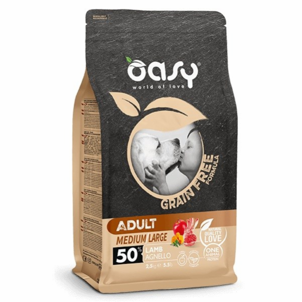 OASY Grain free Adult Medium/Large Mono Lamb - suché krmi...