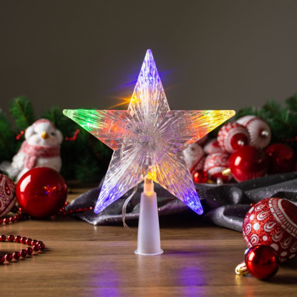 Hvezda MagicHome Vanoce, 10 LED, barevna, 2xAA