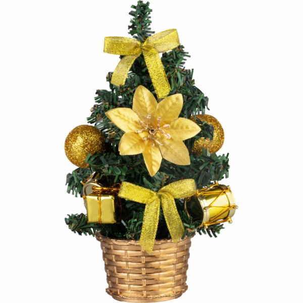 Dekorace MagicHome Vánoce, stromeček, s bubnem, 21 cm