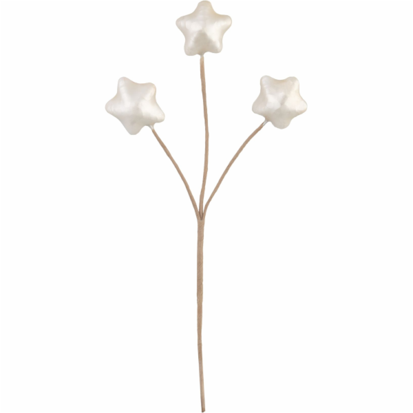 Větvička MagicHome Vánoce, hvězdy, bílá, 8,5 cm