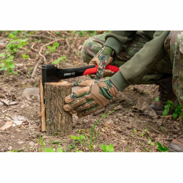 Rukavice Strend Pro Camo, pracovni, camouflage, velikost 9/L