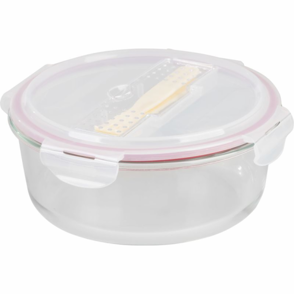 Dóza MagicHome, okrúhla, 1200 ml, s vekom, s príborom, Clip