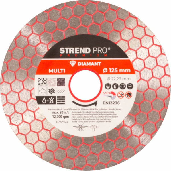 Kotúč Strend Pro Premium, 125 mm, hexagonal, diamantový, ...
