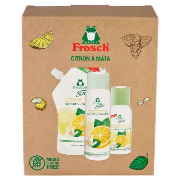 Súprava darčeková Frosch, citrón a mäta, 50 ml + 300 ml +...