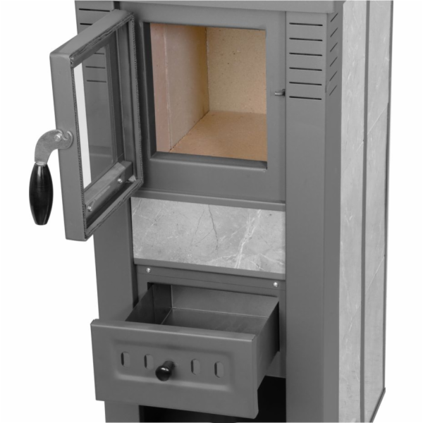 Kachle Pro LAVA Ceramic, šedé, 6,5 kW, 120 mm