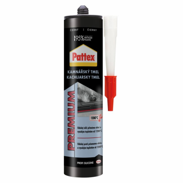 Silikón Pattex Premium Kachliarsky, čierny, 280 ml