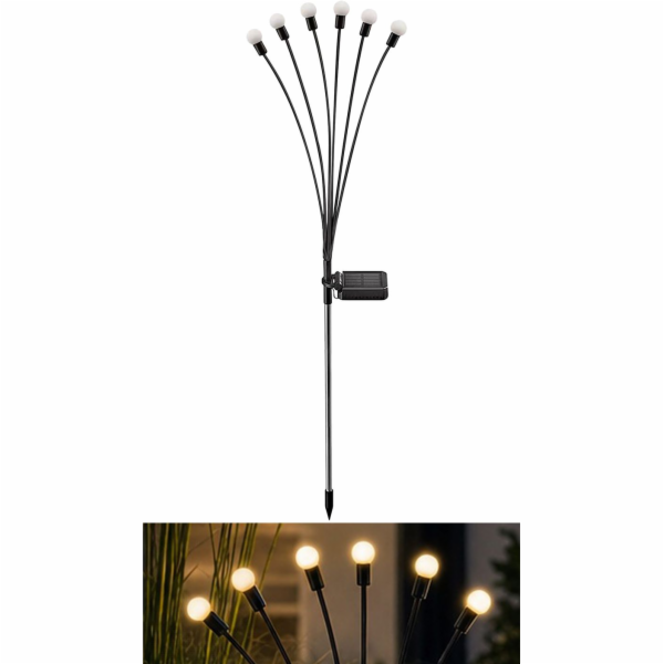 Lampa Strend Pro Garden Firefly, solárna, 6x LED, nerez, ...
