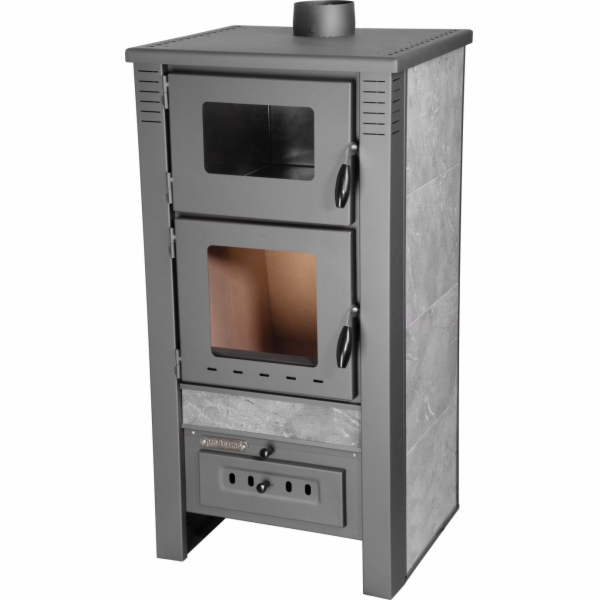 Kachle Pro TAURUS Ceramic, šedé, 12 kW, 120 mm, s rúrou n...