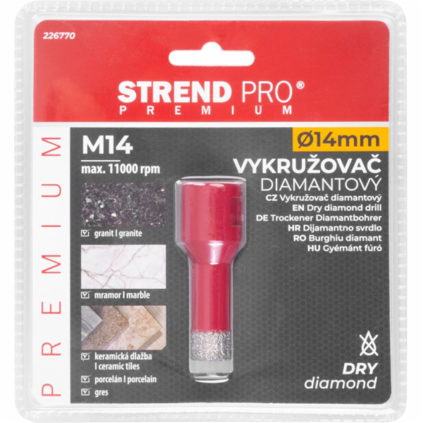 Vyrezávač Strend Pro Premium DCB11, 14 mm, M14, HD, korun...