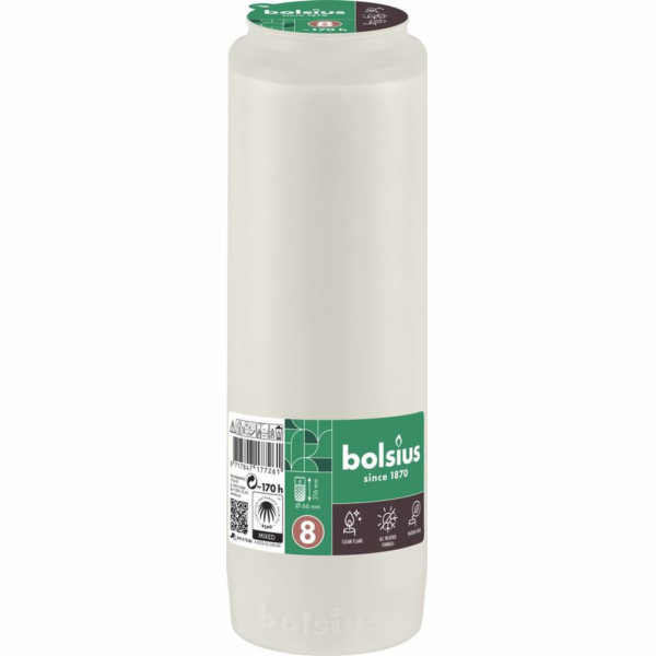 Náplň Bolsius, 170 h, 551 g, 66x216 mm, do kahanca, biela...