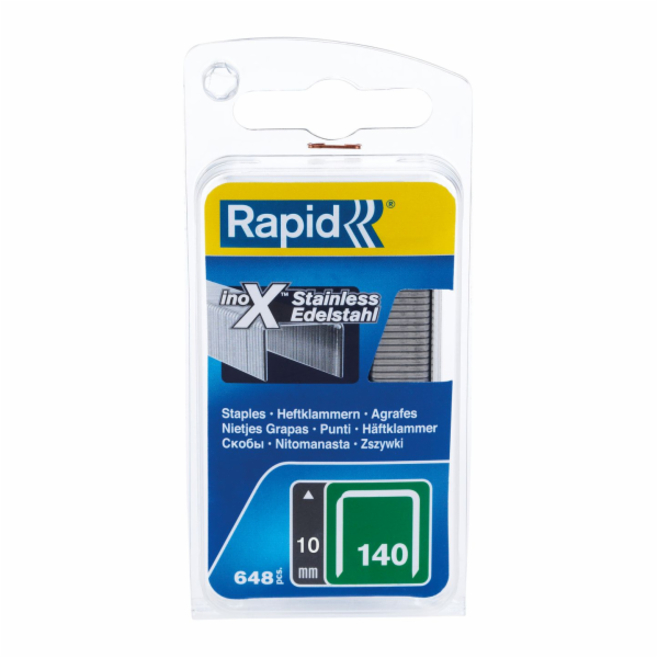 Spony RAPID 140, 10 mm, nerezové sponky do sponkovačky, b...