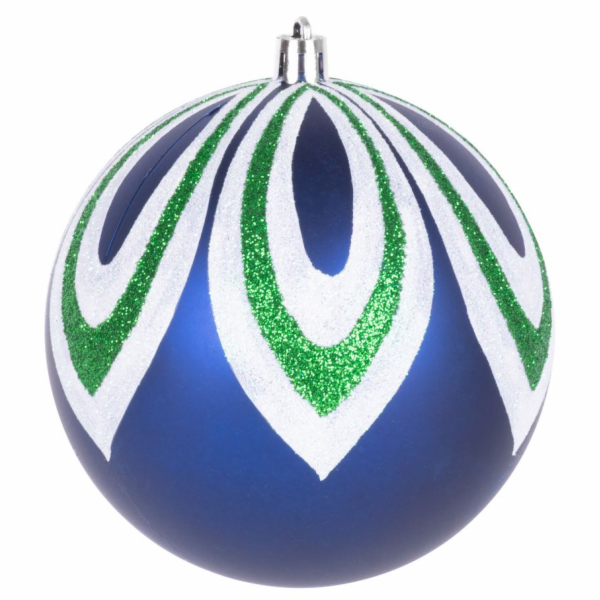 MagicHome Vánoční koule, 4 ks, modré, s ozdobou, na vánoč...