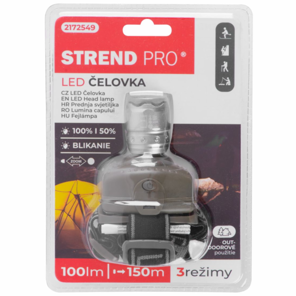 Čelovka Strend Pro Headlight H833, 2W CreeLED, ZOOM, 100 ...