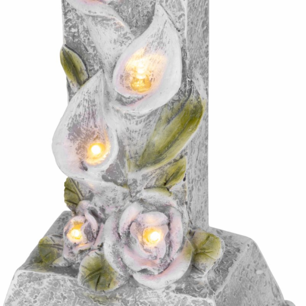 Dekorace MagicHome, Kříž, LED, polyresin, na hrob, solárn...