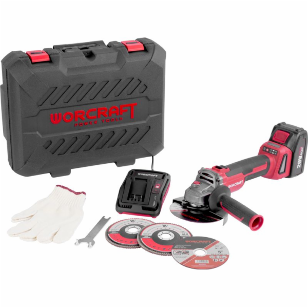 Worcraft CAG-S20LiBH ShareSYS bruska, 125 mm, úhlová brus...