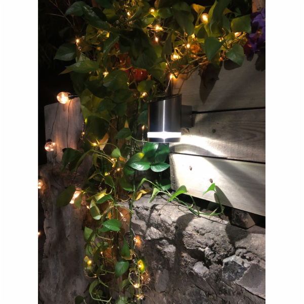 Zahradní lampa Strend Pro, solární, LED světlo na zeď/plo...