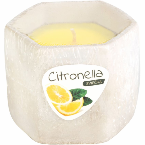 Citronelová svíčka, cement, 85 g, repelent, 90x75 mm
