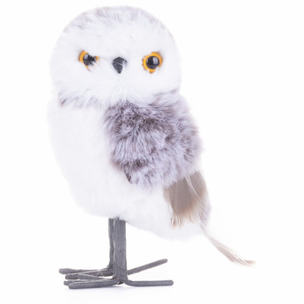MagicHome Vánoční sova, fialová, 13 cm