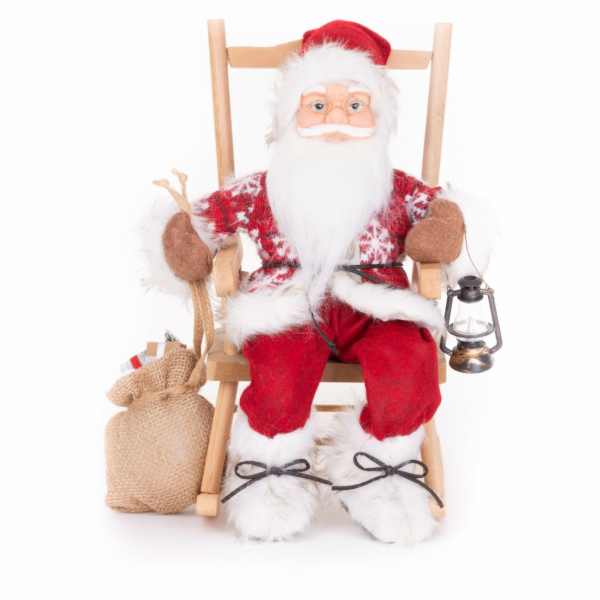 MagicHome Vánoční dekorace, Santa, sedící, 46 cm