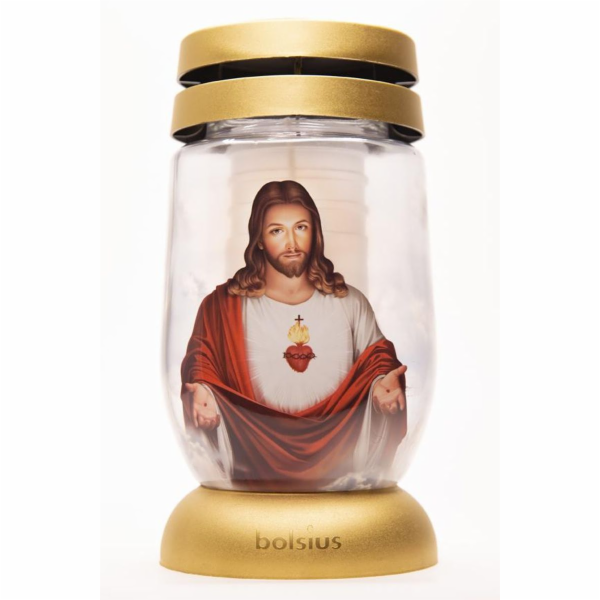 Kahanec Bolsius S12 3D Ježíš, 22 cm, na hrob, s náplní 36 h