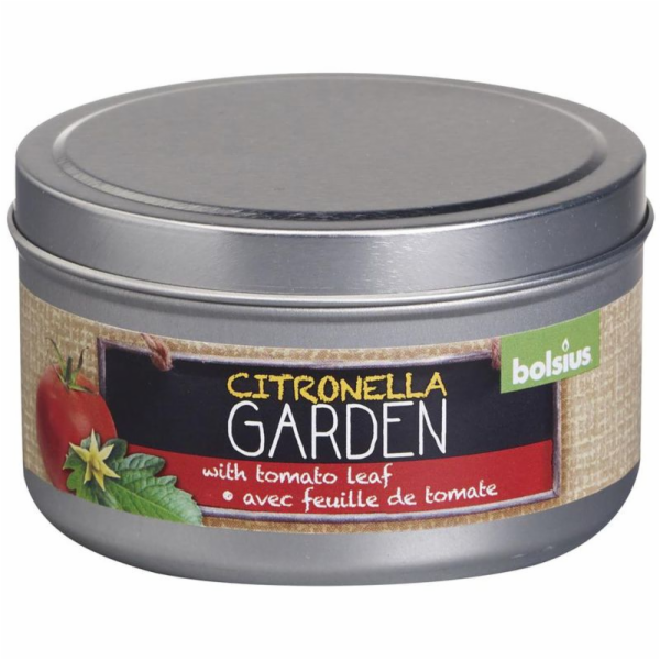 Bolsius Jar Citronella svíčka, repelent, rajče, v plechov...