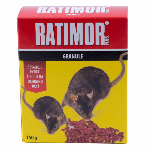 Návnada RATIMOR® Bromadiolon pelety, 150 g, pro myši a po...