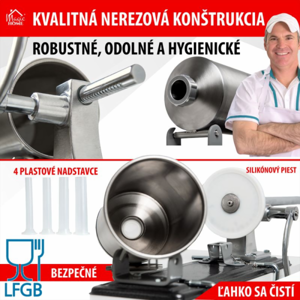MagicHome SM208 plnička klobás a játrových párků, horizon...
