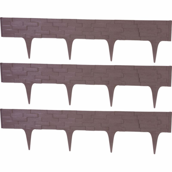 Palisádový kámenPalisáda L-2,37 m, tmavě hnědá, balení. 3...