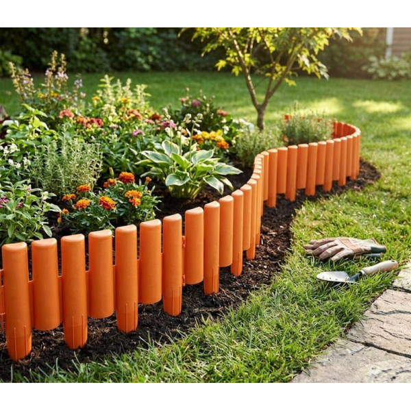 Palisáda GE037, 27x24 cm, PP, terakota, flexi, L-2,16 m, ...