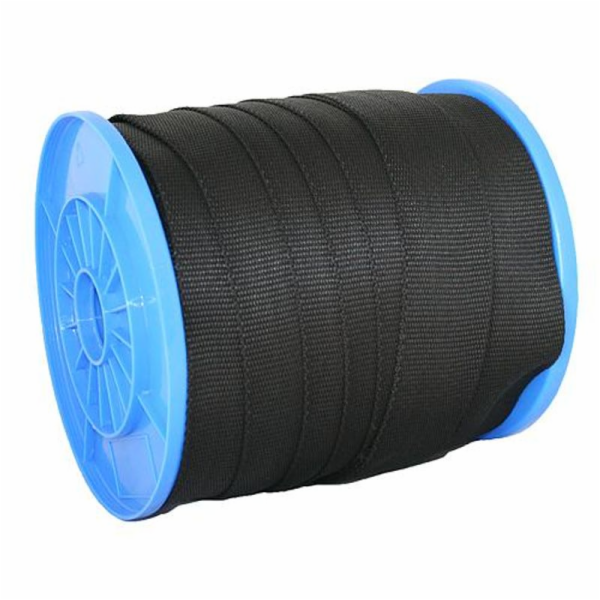 Upínací popruh Strend Pro WR50, 25 mm, černý, 70 m, PP, m...