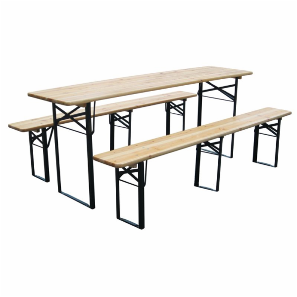 Pivní set DORTMUND Max, stůl 220x70x77 cm, 2x lavice 220x...