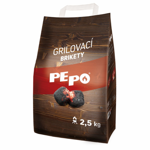 Brikety PE-PO®, 2.5 kg, dřevěné, na grilování
